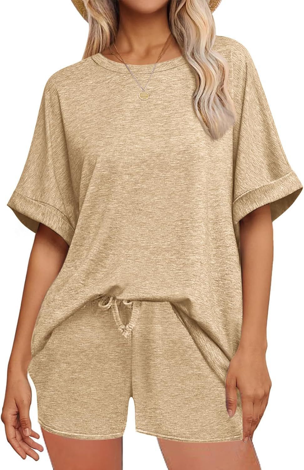 👕 Oversized T-Shirt & Drawstring Shorts Set – Ultimate Casual Comfort FitiqueFit