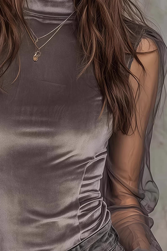 Commuter-friendly Versatile Lace-panelled Top 