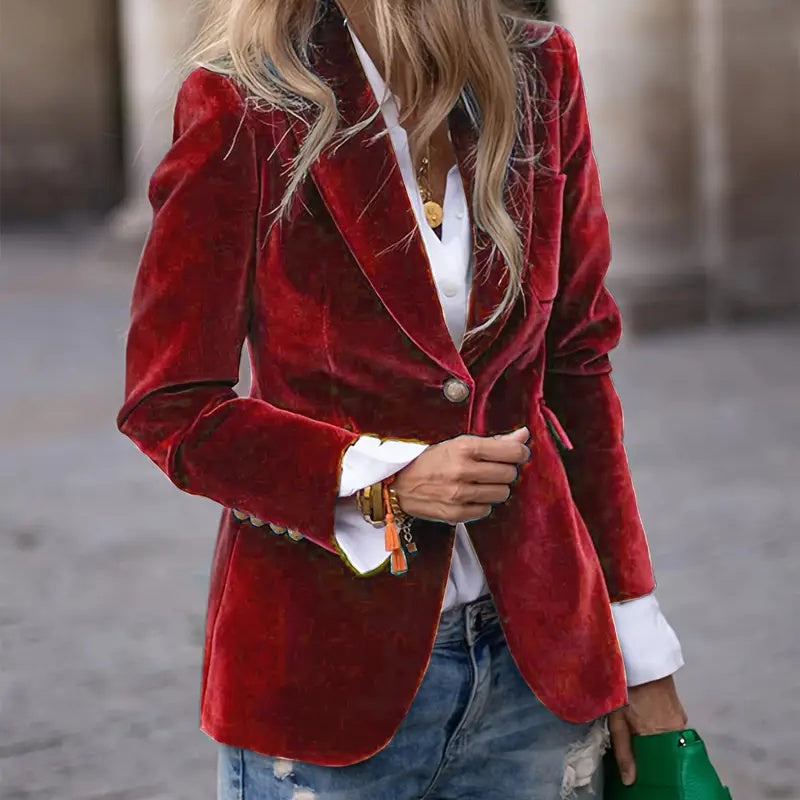 Women’s Slim-Fit Notch-Lapel Blazer 