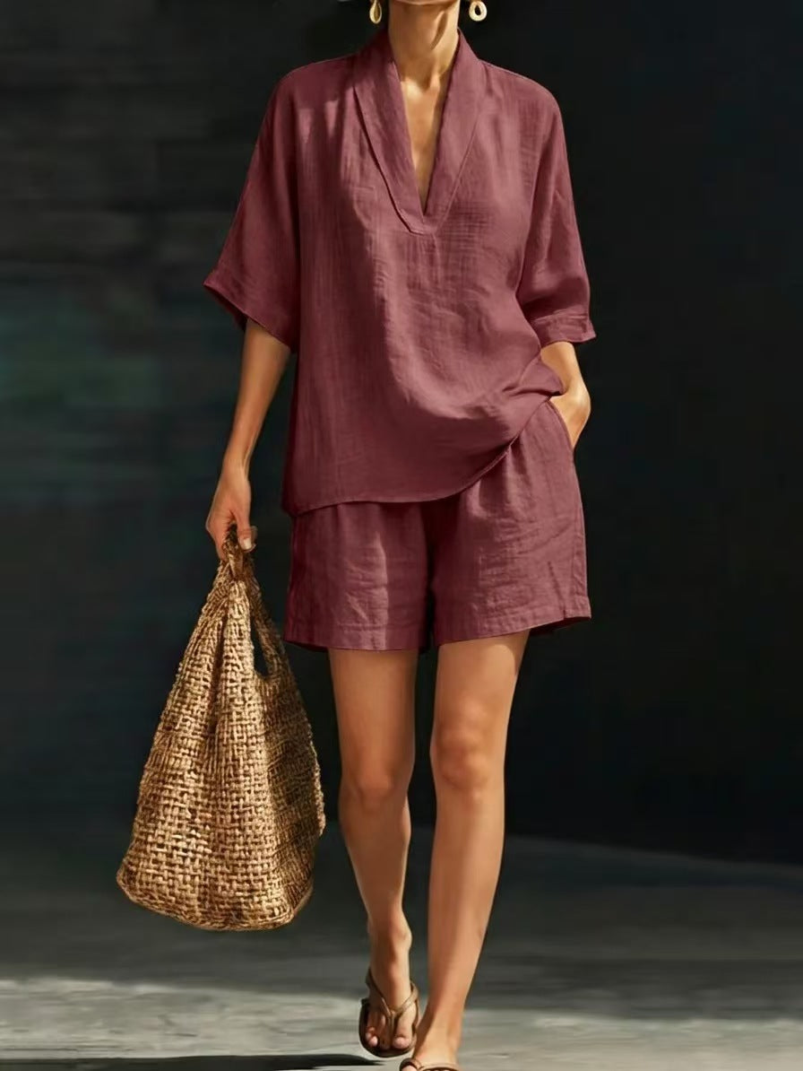 Summer Casual Loose Two-piece Set Fashionable Beach Wear 