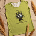  Square face cat green