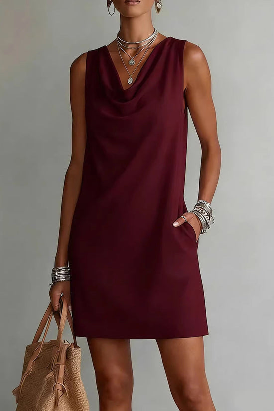 Fashionable Womens Off-shoulder Sleeveless Dress 