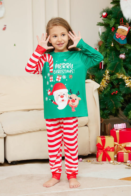 New Cartoon Santa Claus Letter Printing Parent-child Christmas Pajamas Home Wear Suit CJ