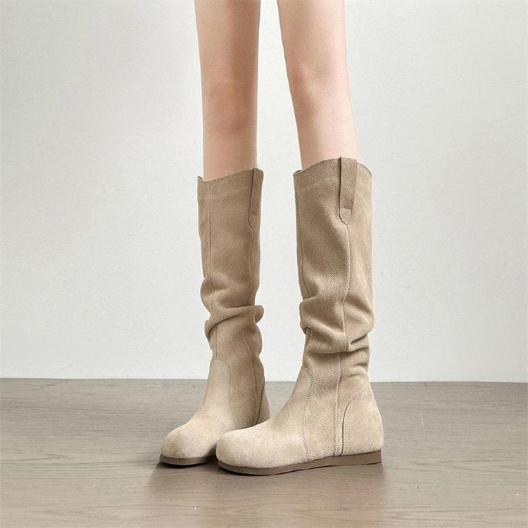 Creeper Knight Flat-Heel Cowboy Boots 