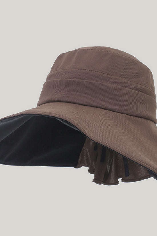 Cross-border Minimalist Light Board Vertical Stripe Wide-brimmed Sun Hat For Daily Outdoor Hiking And Climbing, Sun Protection Hat 