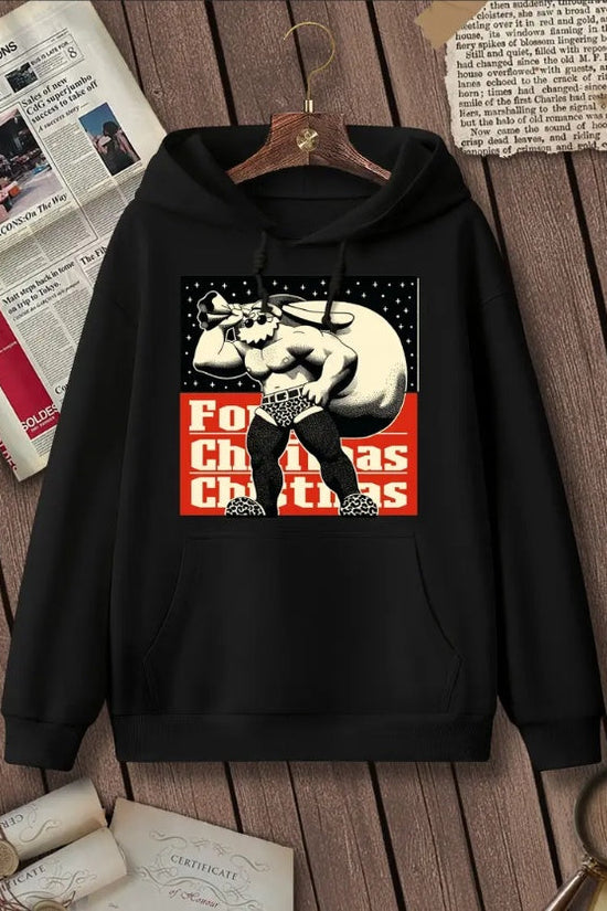 Christmas Santa Claus Hoodie – Kawaii Graffiti Snow Print Sweatshirt CJ US