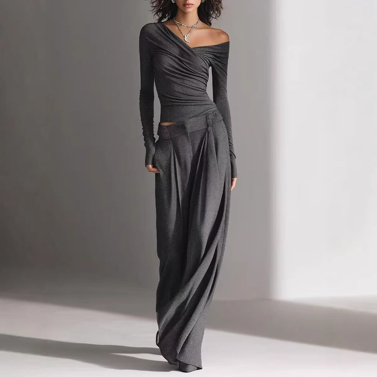 Women's Casual Long-Sleeve Pants Set 
