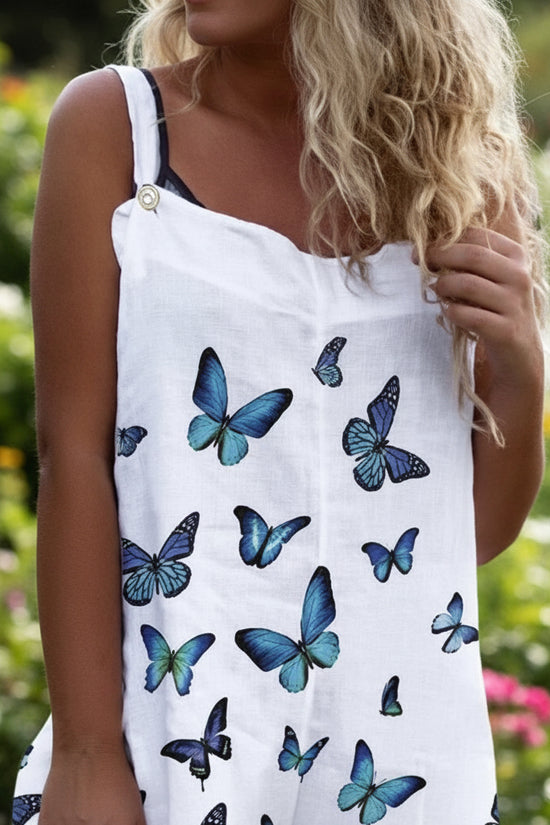 Women’s Butterfly Print Overalls CJ US