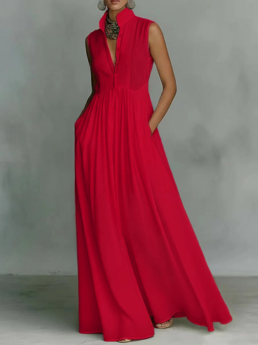 Long Vacation-style French-colored Dress 