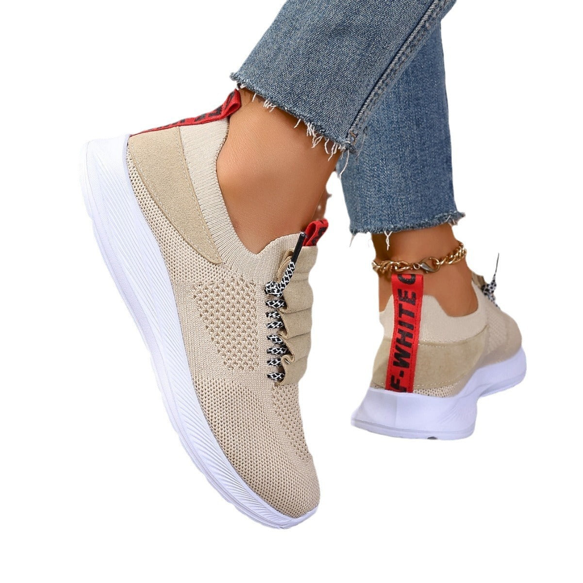 Women’s Non-Slip Round-Toe Casual Sneakers CJ