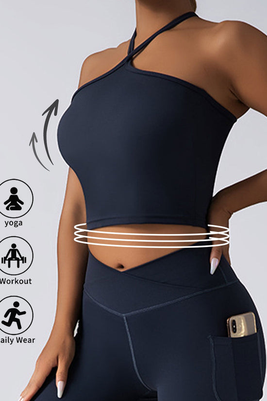 Padded Crop Top Push Up Sports Bra – Seamless Supportive Gym Tank for Women FitiqueFit
