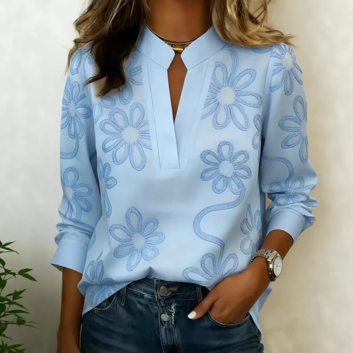 Women's 3D Digital Print Casual Shirt Top 