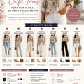  7 Easy Outfit Ideas for Your Floral 3D Print Pullover Top