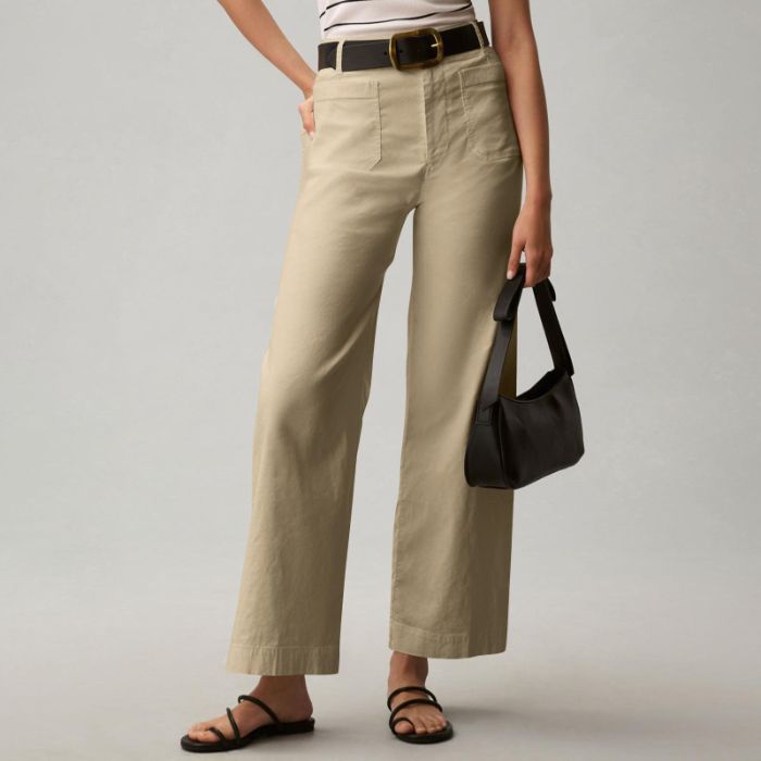 Plus-size High-waisted Slimming Solid-color Suit Pants 