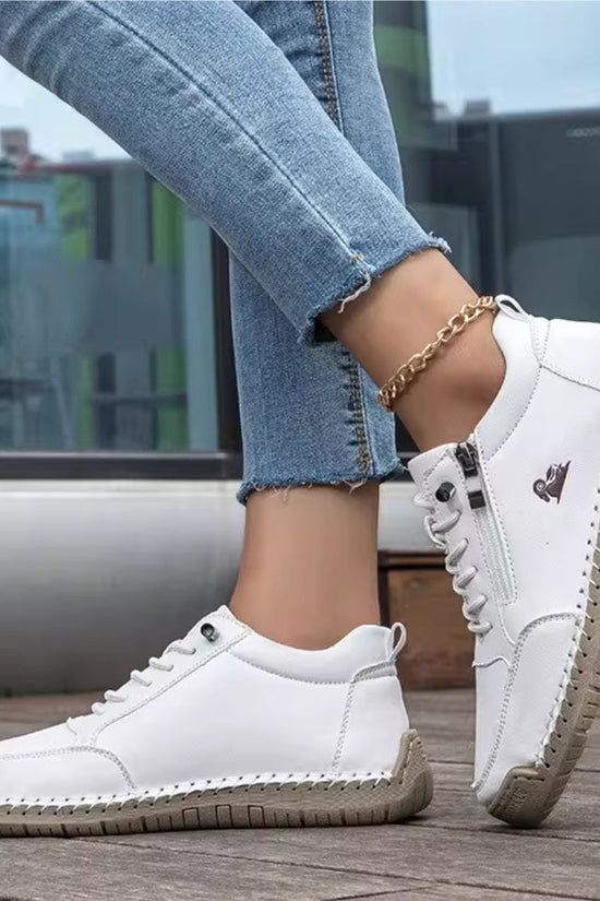 Handmade Stitching Female Soft Bottom Flat Shoes Casual 