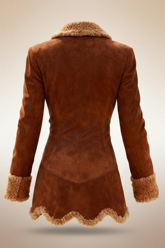 Fleece Jacket  Fur Integrated Thick Coat For Women 