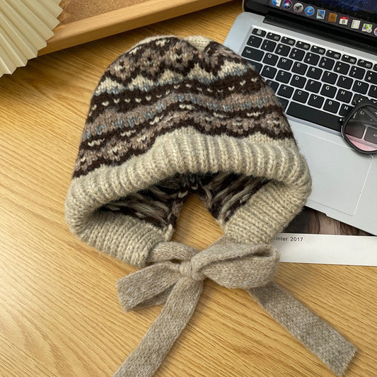 Winter Vintage Wool Bag Cap – Warm Ear Protection Hat for Cold Weather - FitiqueFit