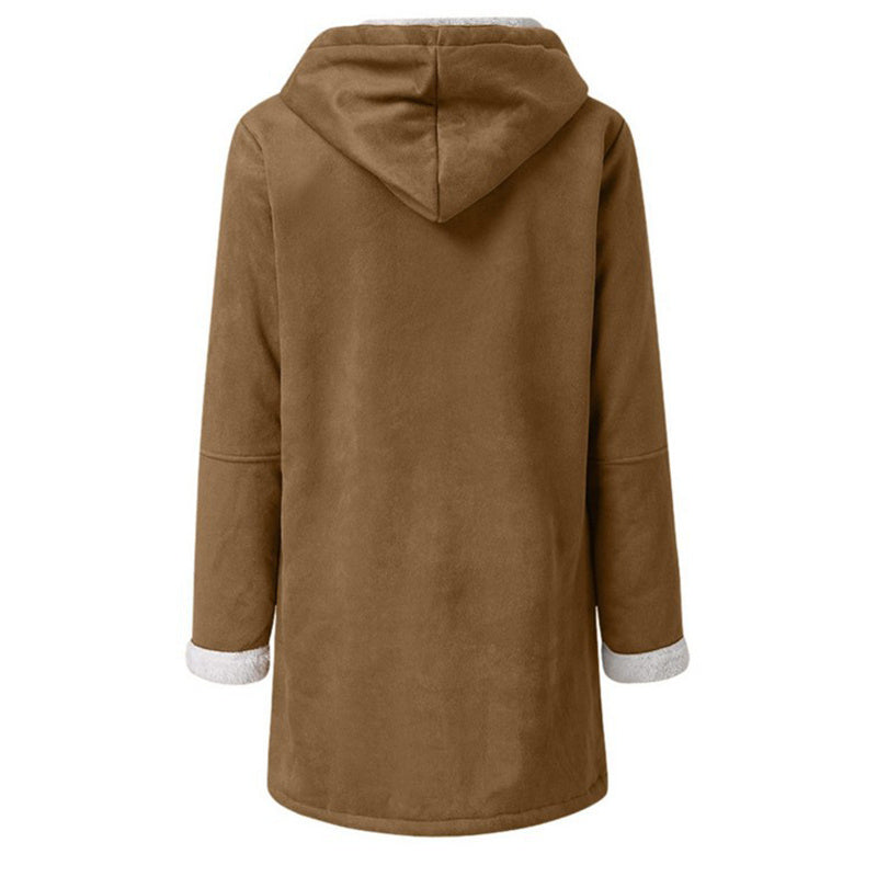 Winter Jackets For Women Sherpa Lined Jacket Women Duffle Toggle Coat Hooded Fleece Jacket CJ US