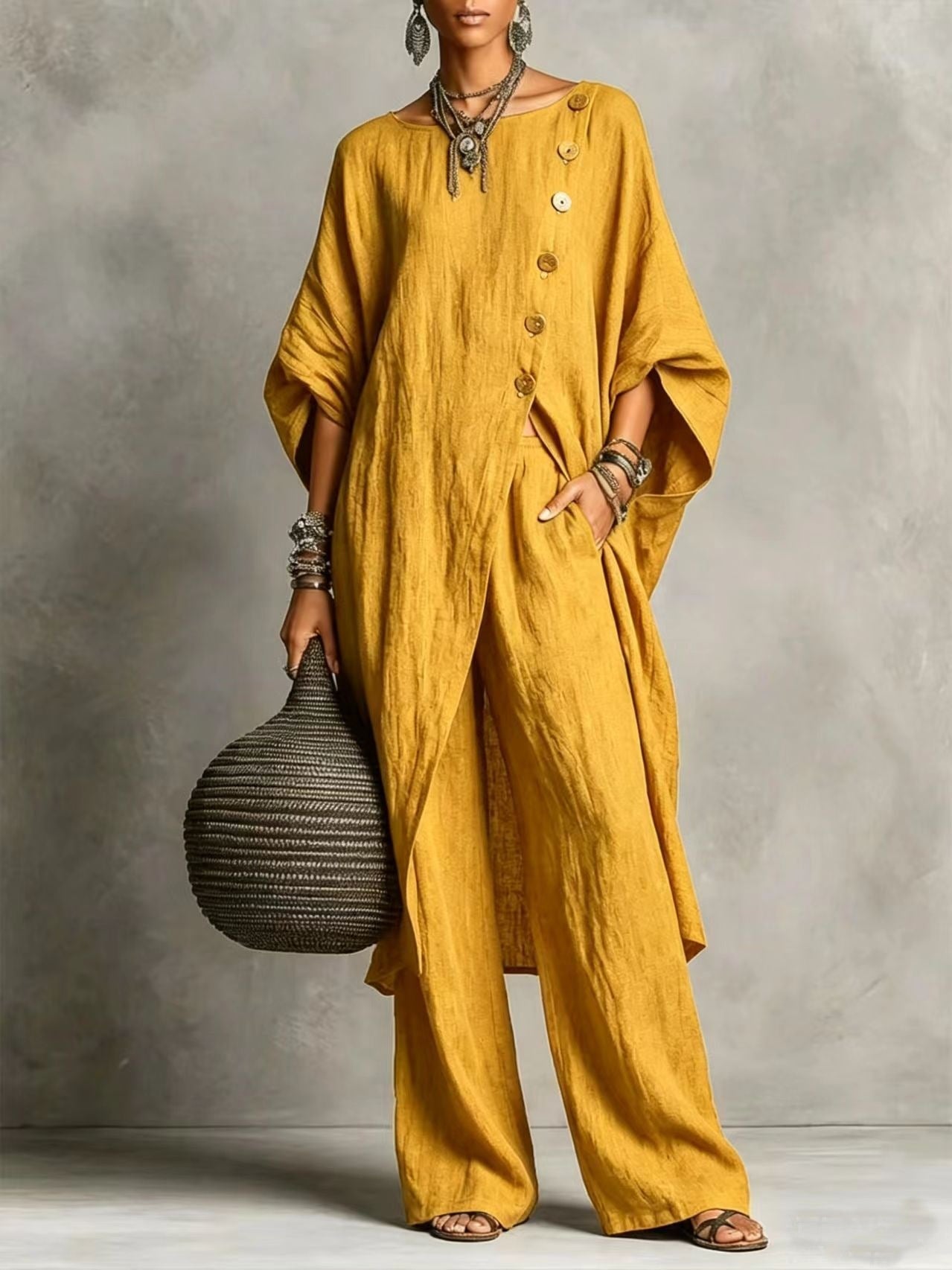 Women's Irregular Casual Shirt Set 