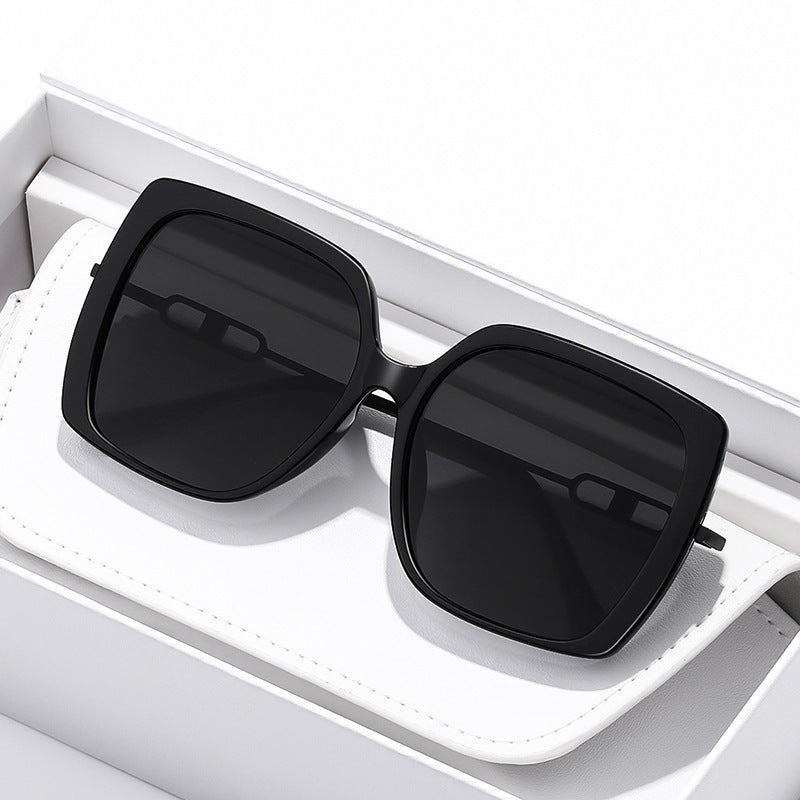 Large Metal Frame Polarized Sunglasses – Oversized Driving Shades CJ