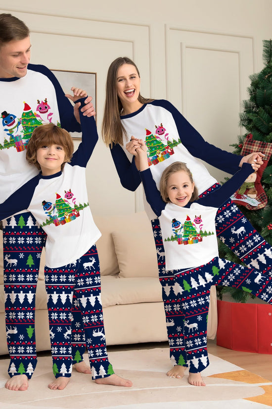 Family Matching Christmas Pajamas Set Xmas Long Sleeve Sleepwear Nightwear For Couples Kids Baby CJ