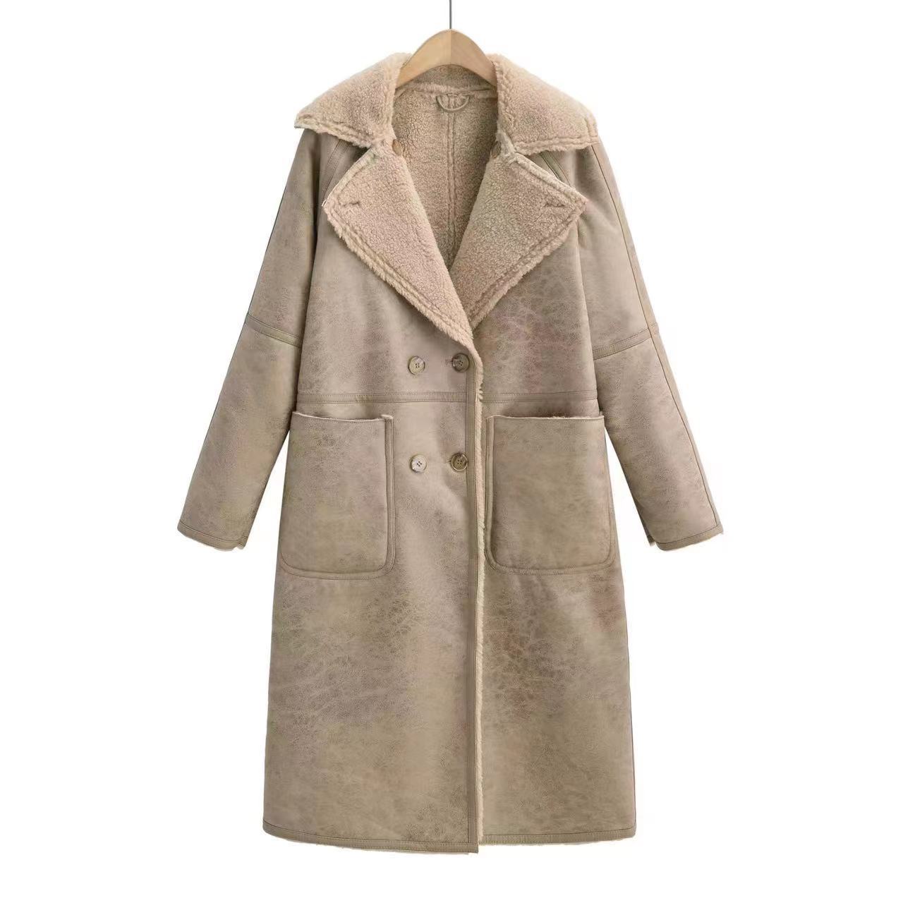 Winter Jacket With Belt Fashion Double Breasted Lapel Windbreaker Women's Long Trench Coat Mid-length Overcoat Clothing 