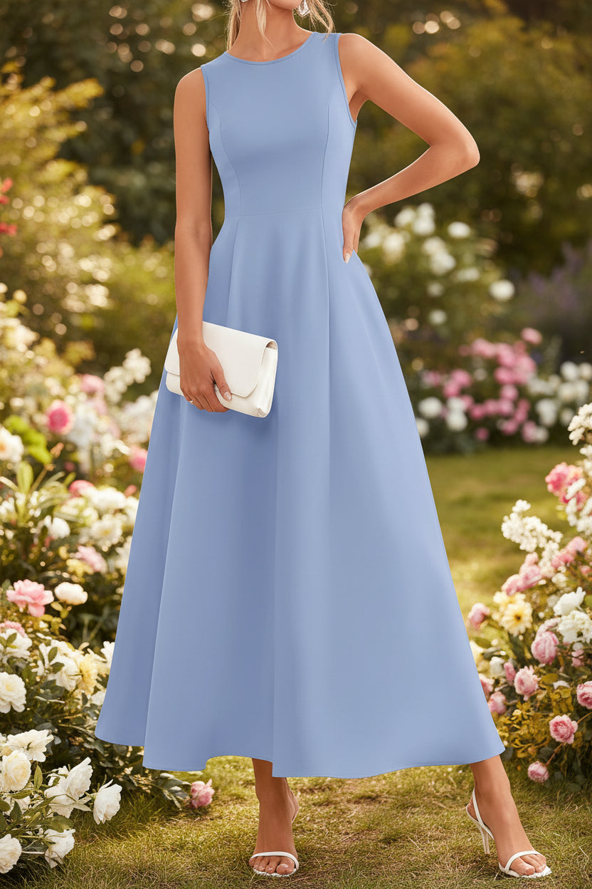 Womens Slim-Fit Long Casual Vest Dress 