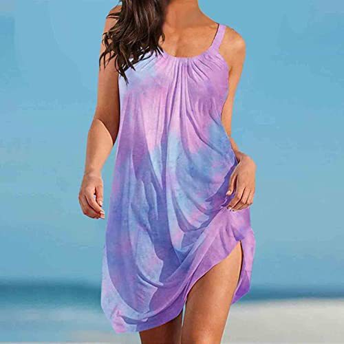🌻 Plus Size Sunflower Print Sleeveless Wrap Dress 