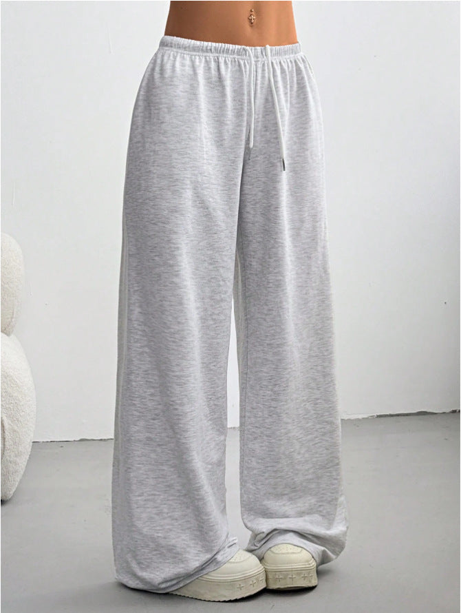 Straight-leg Minimalist Solid-color Womens Sweatpants 
