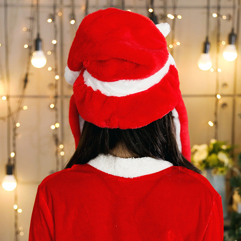 Novel Movable Christmas Hat Winter Cute Santa Claus Snowman Elk Hat CJ