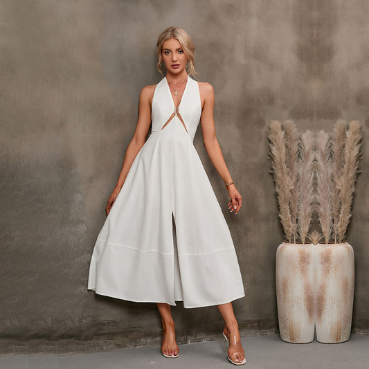 Sleeveless Dress With Breast Wrap 