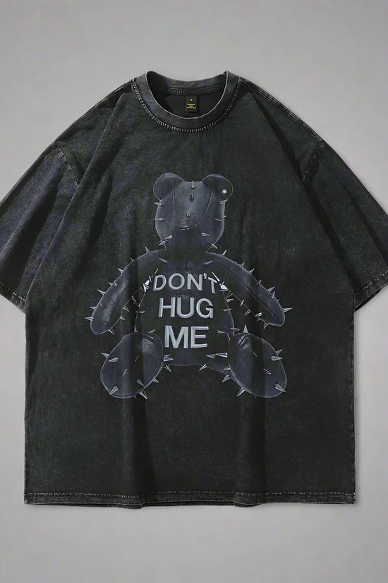 Hip Hop Oversized Tshirts Streetwear Vintage T-shirts Bear