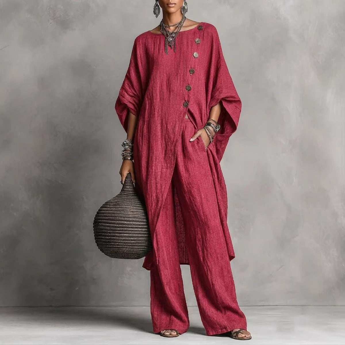 Women's Irregular Casual Shirt Set 
