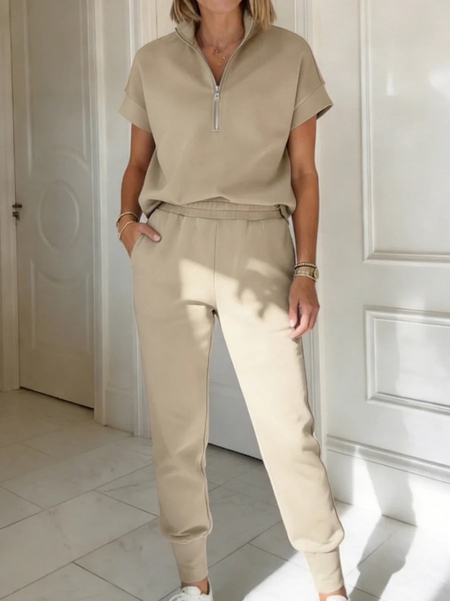 Athleisure T-shirt And Pants Two-piece Set 