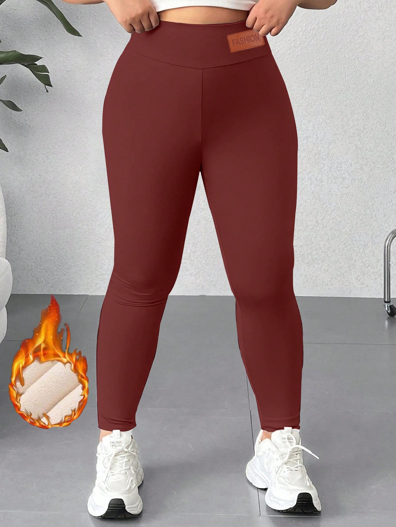 Plus Size Thermal Yoga PantsSet CJ US