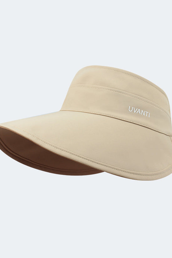 Solid-color Simple Double-sided Wide-brimmed Hat With Empty Crown, Light And Fresh Outdoor Wrap-around Style Large Brim, With Storage Function For Sun Protection. 