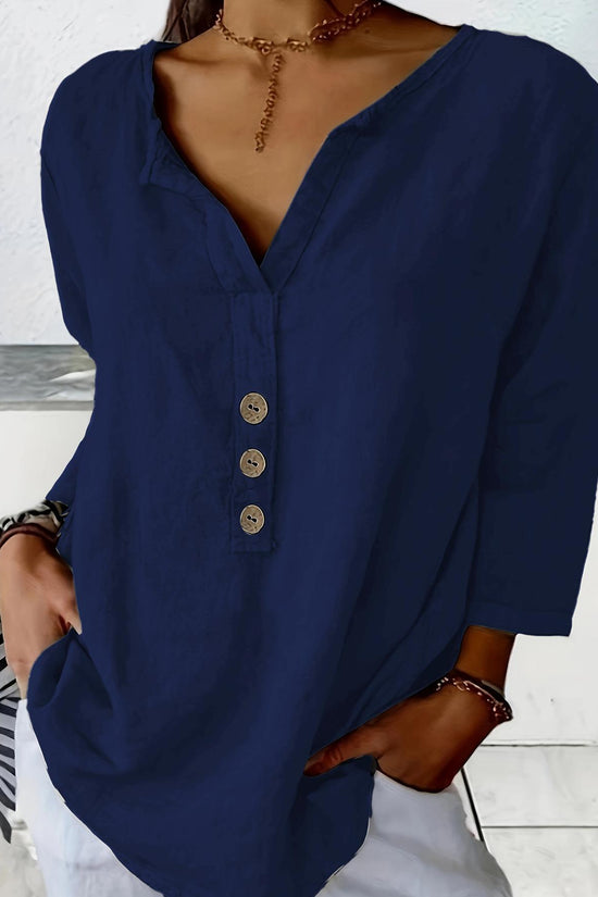 Modern Notched-Collar Button-Down Shirt – Relaxed Chic Staple CJ US