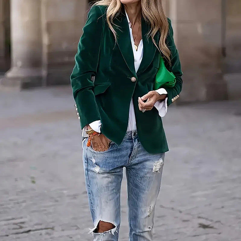 Women’s Slim-Fit Notch-Lapel Blazer CJ US