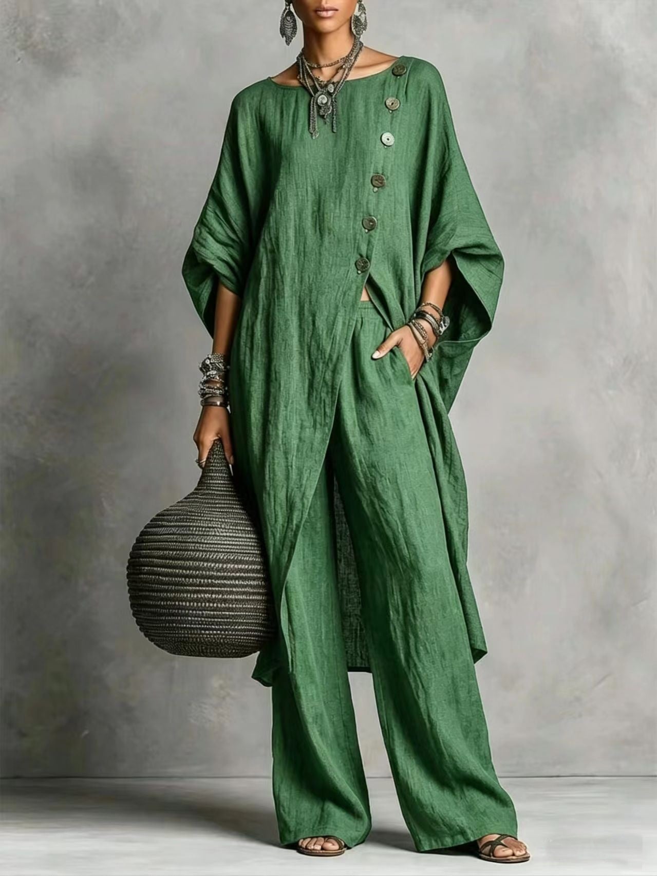 Women's Irregular Casual Shirt Set 