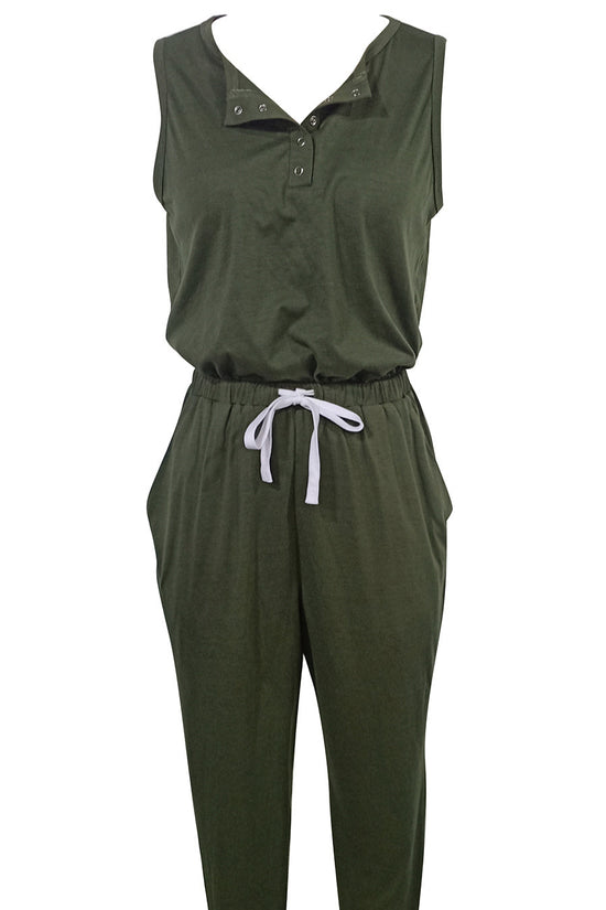 Women’s Off‑Shoulder Button Top & Pocket Pants Set CJ US