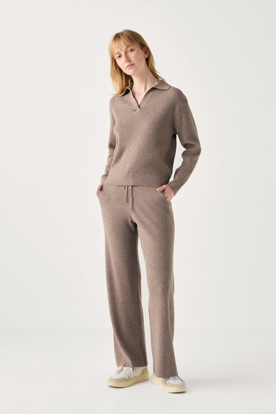 Women’s Ribbed Half-Open Collar Sweater CJ