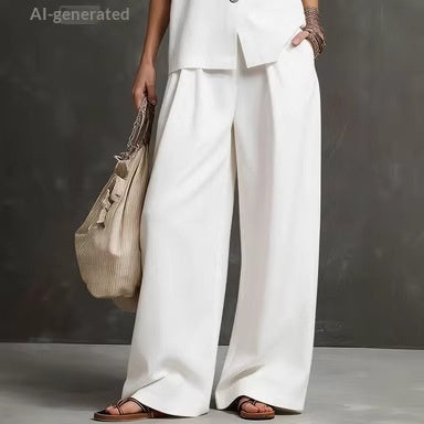 Seasonal Laid-back Linen Suit 