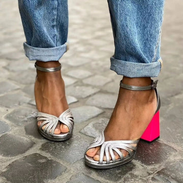 Silver Rose Red Heel