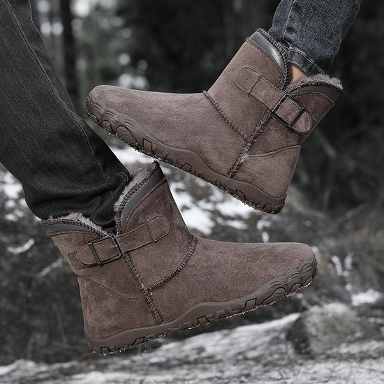 Unisex Warm Fleece-Lined Snow Boots – Anti-Slip Winter Boots for Men & Women - FitiqueFit