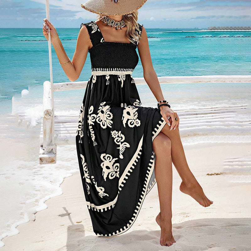 Women’s Wide-Strap Printed Maxi Dress CJ US