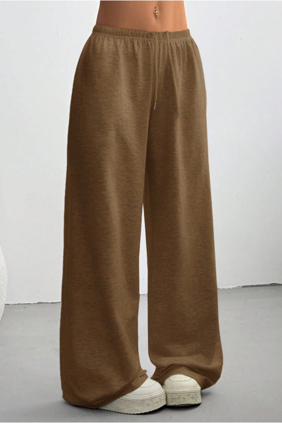 Straight-leg Minimalist Solid-color Womens Sweatpants 