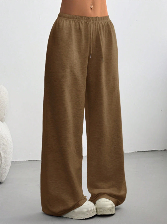Straight-leg Minimalist Solid-color Womens Sweatpants 