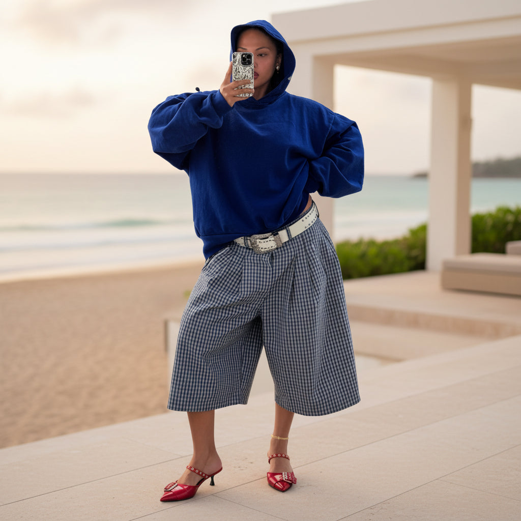 Fashionable Casual Camouflage Workwear-style Loose Wide-leg Pants 