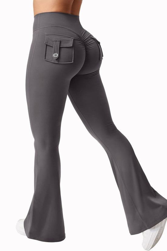 🖤 Women's High-Waisted Cargo Pocket Workout Leggings FitiqueFit