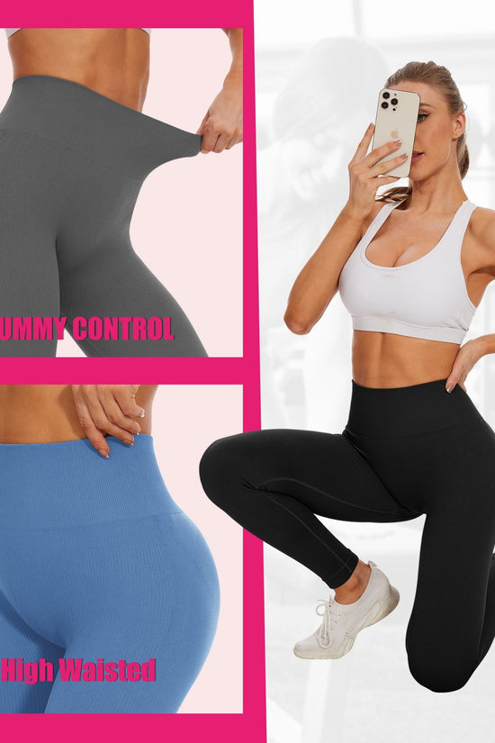 Leggings for Women - Cropped High-rise Seamless Plus size leggings CJ US